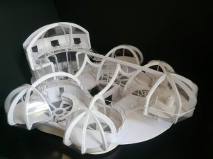 Scaled set model for final 'Sirens of titan' Spacecraft